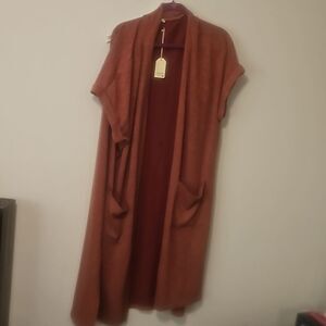JODIFL LONG cardigan  ribbed  2x